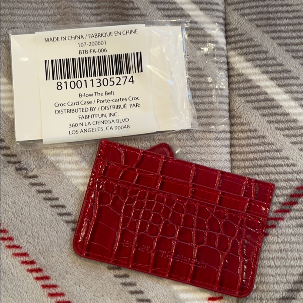 Red Croc card case